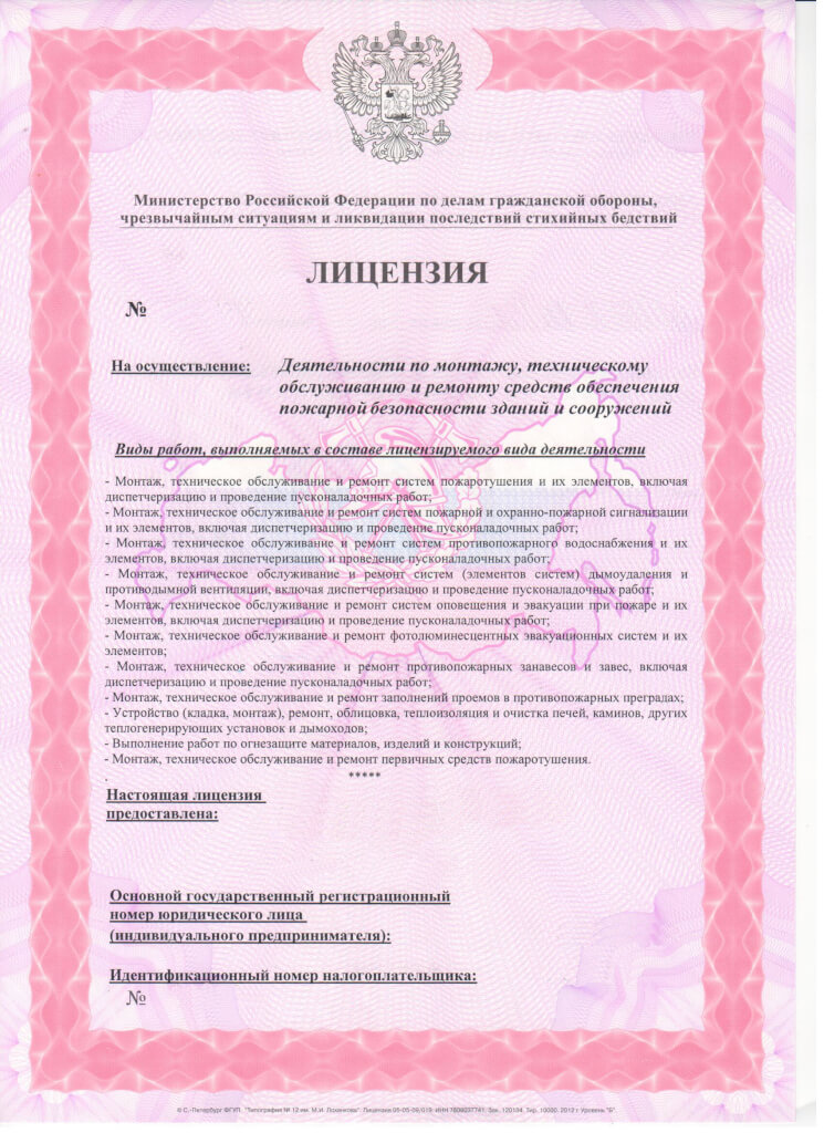 Лицензия Министерства Культуры