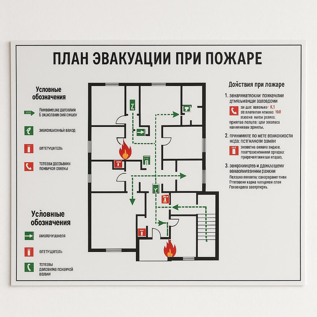Разработка планов эвакуации при пожаре